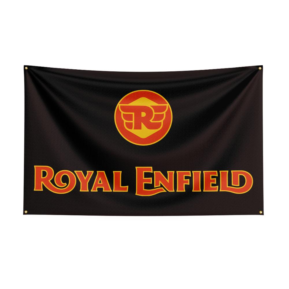 R-Ro-yal E-En-fie-lds Flag Polyester Digital Printed Racing Motorcycle Tapestry Banner for Garage Room Decor
