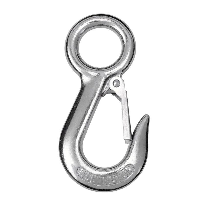 

Крюки-захваты, скользящие крюки, подъемный крюк из нержавеющей стали 304, такелажные принадлежности,(Крюки захватные 0,2т/0,3т/0,5т) 0.5t серебряный