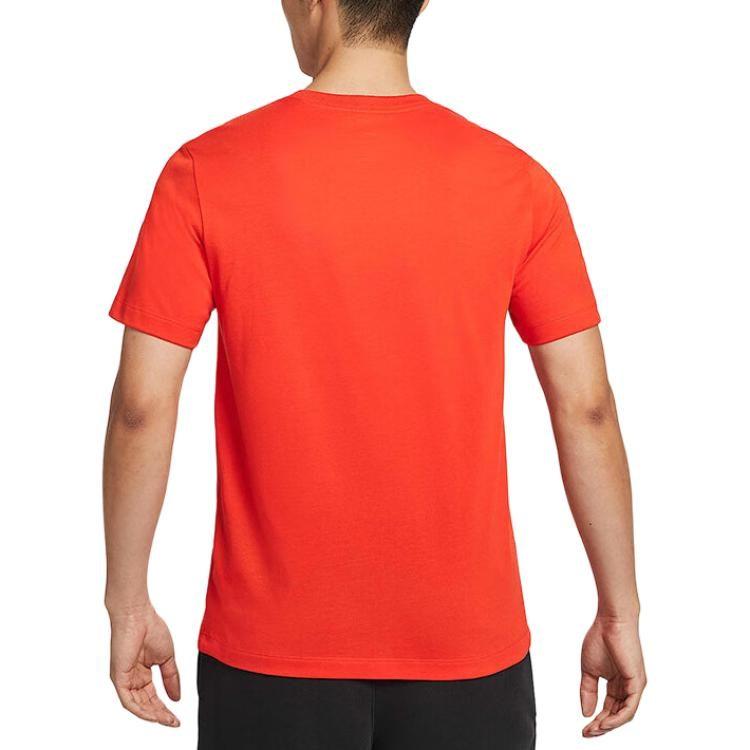 Nike T Shirts Men's Orange Crew Neck Moderate HJ3465-633