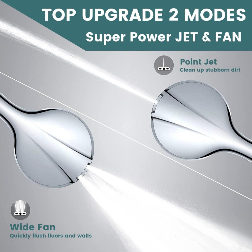 Cap de duș cu filtru, filtru de cap de duș portabil în 15 trepte pentru apă dură, cap de duș de înaltă presiune în 10 moduri, elimină clorul și nociv.