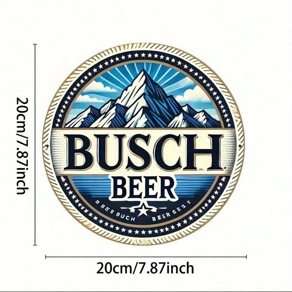 

Vintage Metal Tin Sign Classic Busch Beer Wall Decor Man Cave Pub Bar Office Indoor Outdoor 8x8 Inch 20x20