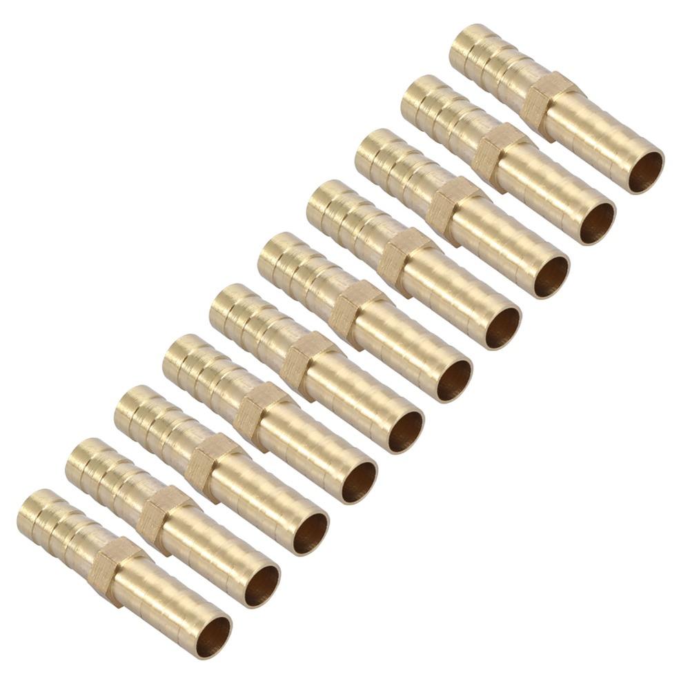 10pcs Straight Design Straight Pipe Connector Brass Material Hose Barb Fitting  CNC Machine
