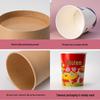 Disposable 16oz Kraft Paper Porridge Cup with Lid