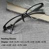 Ultralight Half Frame Reading Glasses For Presbyopia Eyeglasses With Diopters +0.75+1.0+1.25+1.5+1.75+2.0+2.25+2.5+2.75+3.0+4.0