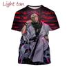 Camiseta con estampado 3D de Gojo Satoru e Itadoru Yuji para hombre,ropa de moda con gráfico de Jujutsu Kaiju,