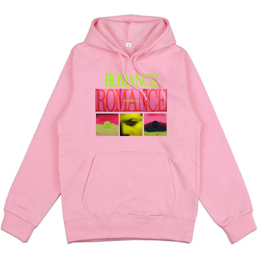 Graphic Hoodies Band Fontaines D.C.Romance Sweatshirts Moletom Ropa Hombre Winter Soft Long Sleeve Clothes Men