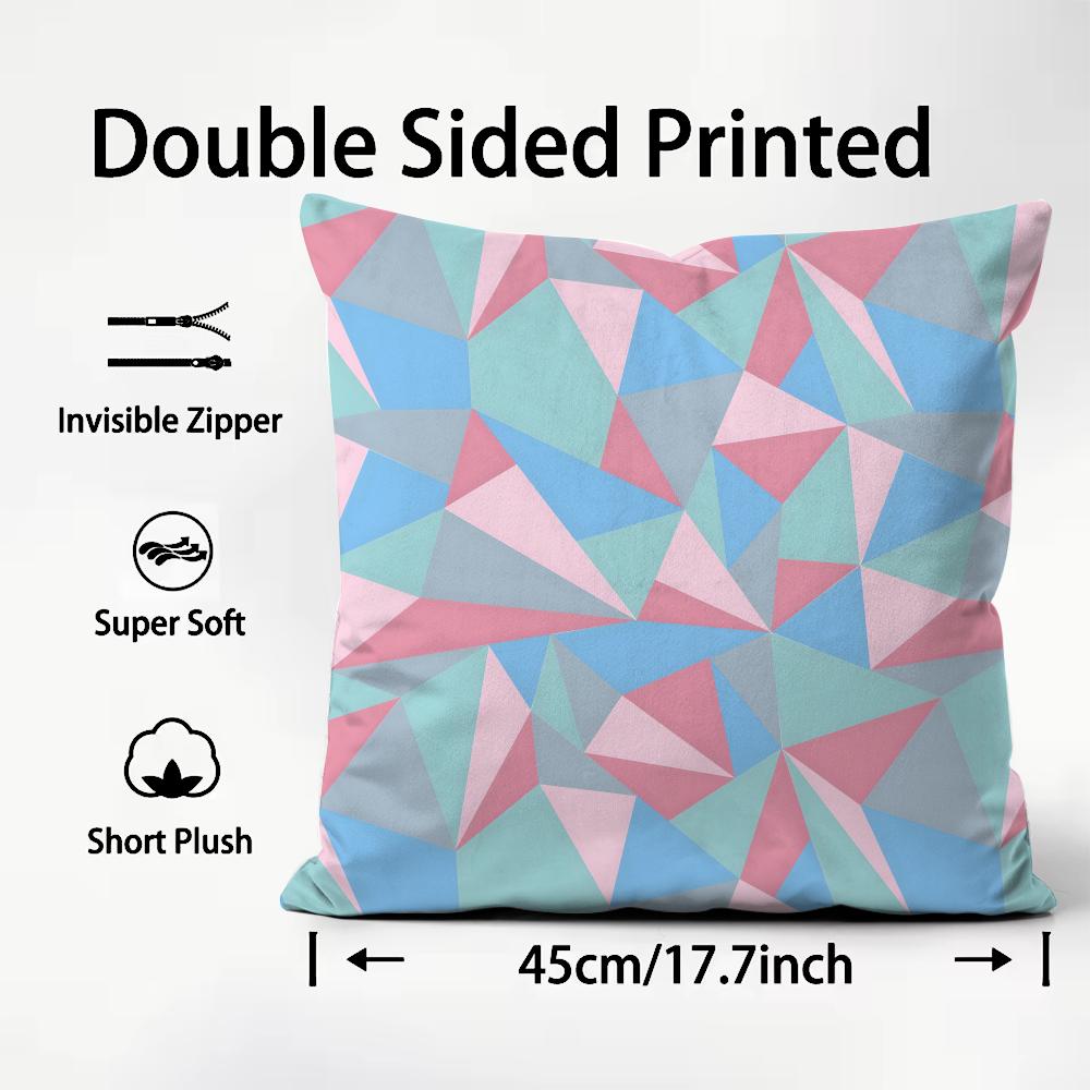 Unique Cracked Ice Pattern Style Cushion Cover Premium Comfort Reversible Pillow Cove In One Design For Any Room & Car Interior