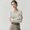 100% Wool Slim Fit U-Neck Seamless Knitted Sweater