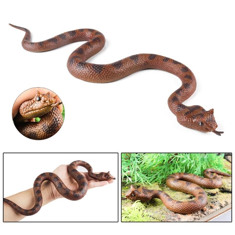 Weiches Gummischlangenmodell Realistisches Schlangen-Actionfigur-Spielzeug Solide Schlangenfigur für Halloween-Streich und Stressabbau
