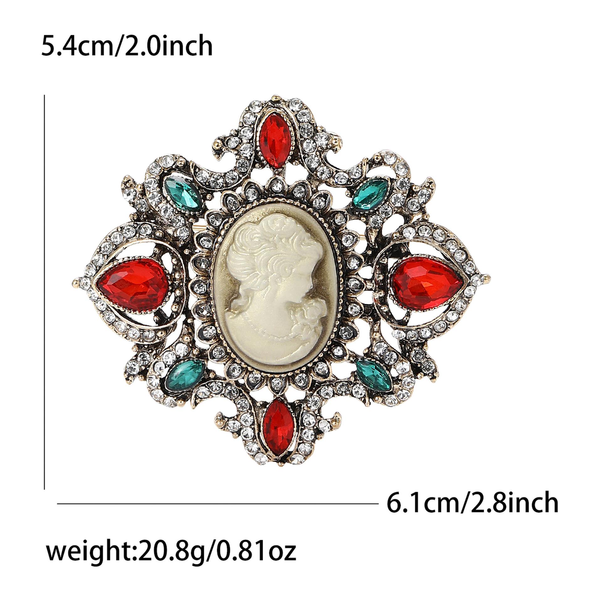 

Винтажная брошь в виде головы из сплава для красоты, брошь для женского костюма, кардигана, ювелирного украшения на корсаже