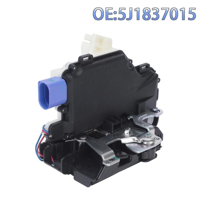 Car Door Lock Actuator Assembly for Left Front Door Repair, Replacement Part with Wire Lead, Metal Linkage and 5J1837015 Reference