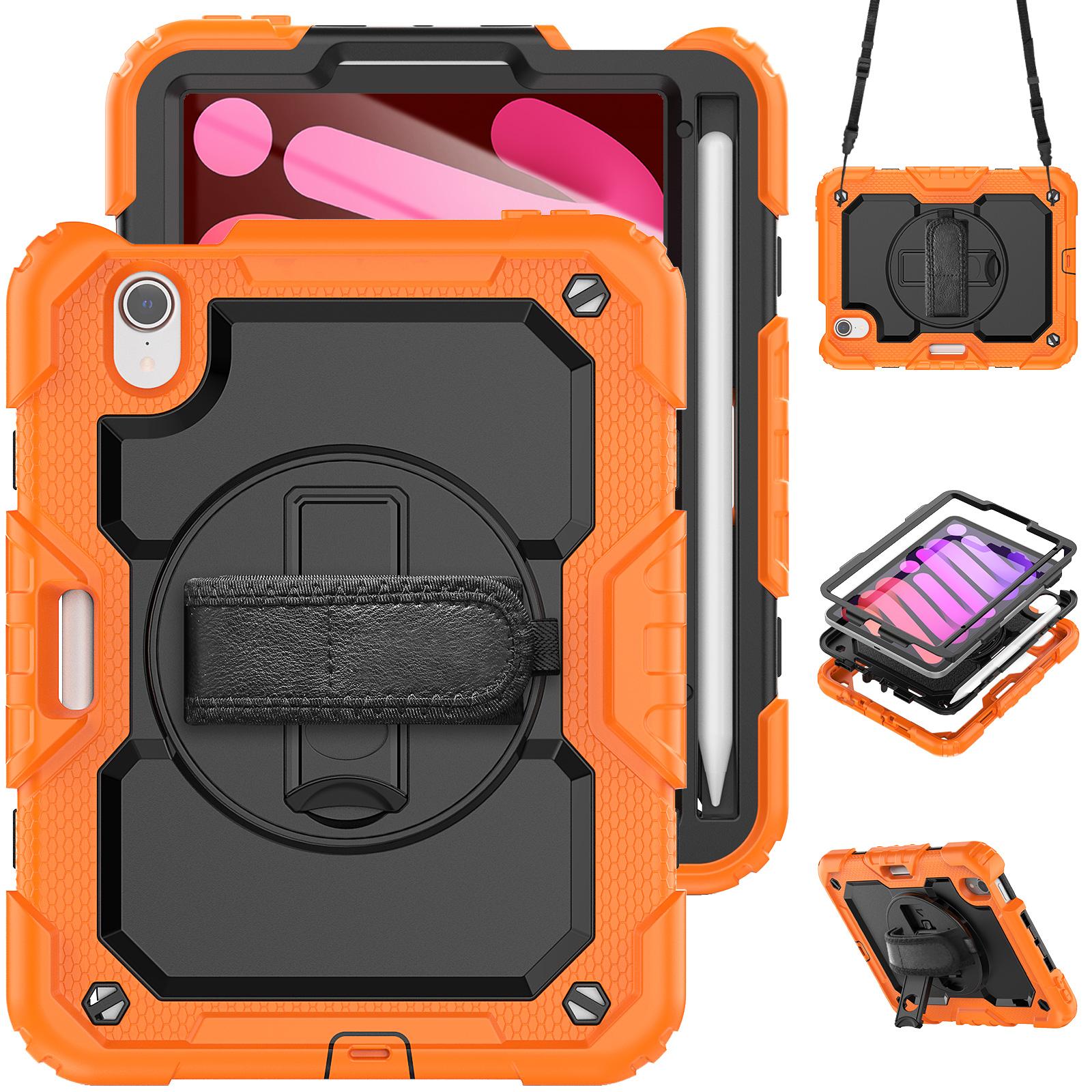 

360 Rotatable Stand Case Universal For iPad Mini 7 2024 A17 Pro Mini 6 2021 8.3 inch Heavy Duty Cover With Screen Protector Capa iPad Mini 7(A17 Pro)