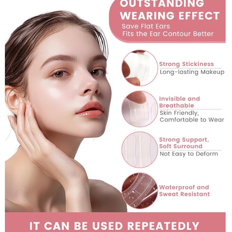 60Pcs Invisible Protruding Ears Correctar Tape Ear Aesthetic Correctar Elf Ear Stickers Ear Correction Patch Makeup Tool