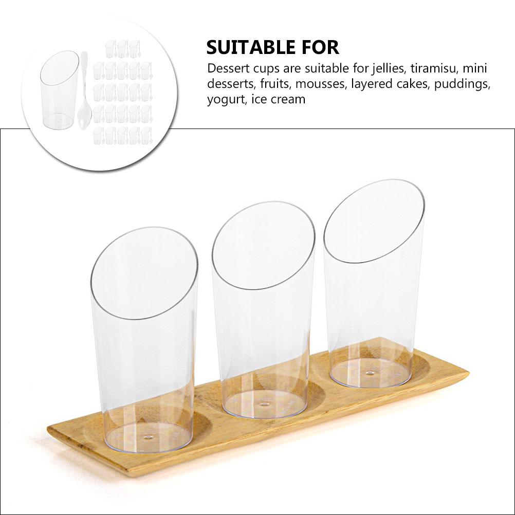 24 sad dezertních pohárků na párty, potřeby na pěnu, vyměnitelné, tiramisu, multifunkční, čiré, multifunkční, průhledné, přenosné