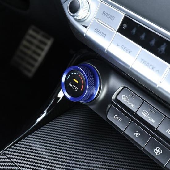 Aluminum Alloy Air Condition Switch Control Knob Cover For Kia Stinger 2017-