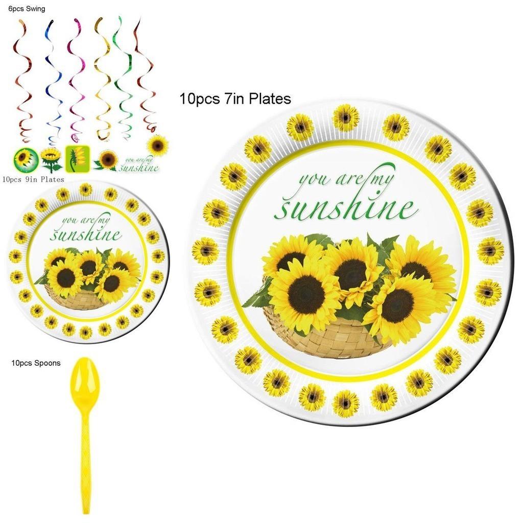 Cheerful Sunflowers Theme Party Decoration Set For Memorable Baby Showers And Kids Birthdays