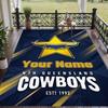 Custom Text Printed Rug North Queensland Cowboys Non Slip Floor Carpet For Home Room Decor