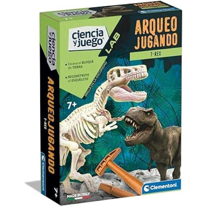 Jeu Scientifique - CLEMENTONI - Archéoplay T-Rex - Phosphorescent - Multicolore - À partir de 7 ans