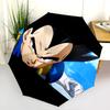 Vegeta Dragon Ball pattern, automatic folding umbrella, portable and foldable design, 8 ribs, a Christmas or birthday gift.