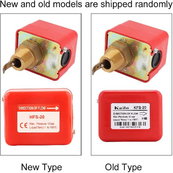 PDT R3/4 HFS-20 Target Flow Controller, Automatic Paddle Type Water Flow Switch, 15A 250V IP54