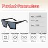 2025 New Fashion High Quality Square Glasses Frame Big Frame Retro Cyberpunk Color Film Sunglasses for Men and Women