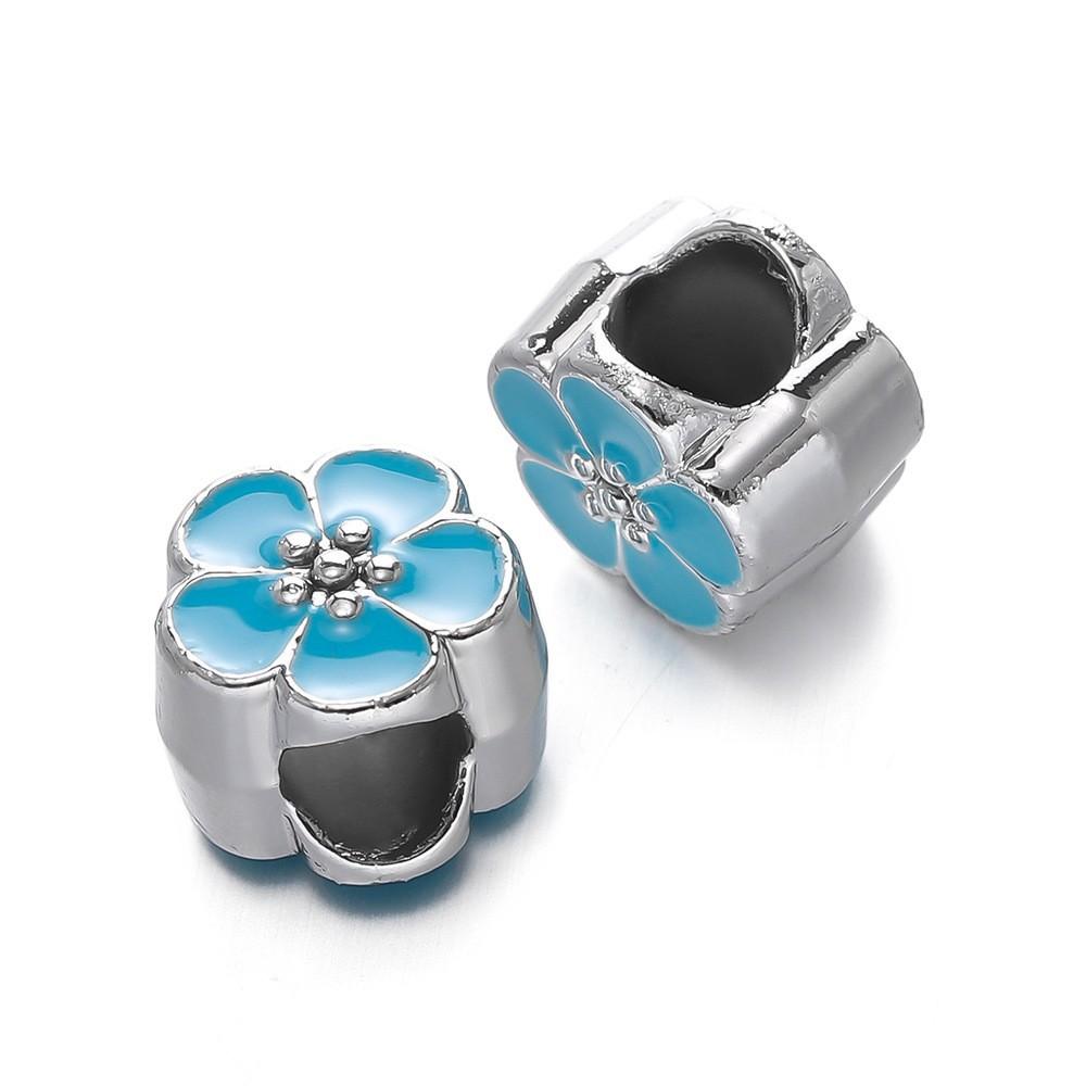Large Hole Straight Hole Five-petal Flower Space Bead Bead Accessories DIY Handmade Jewelry Bracelet Accessories