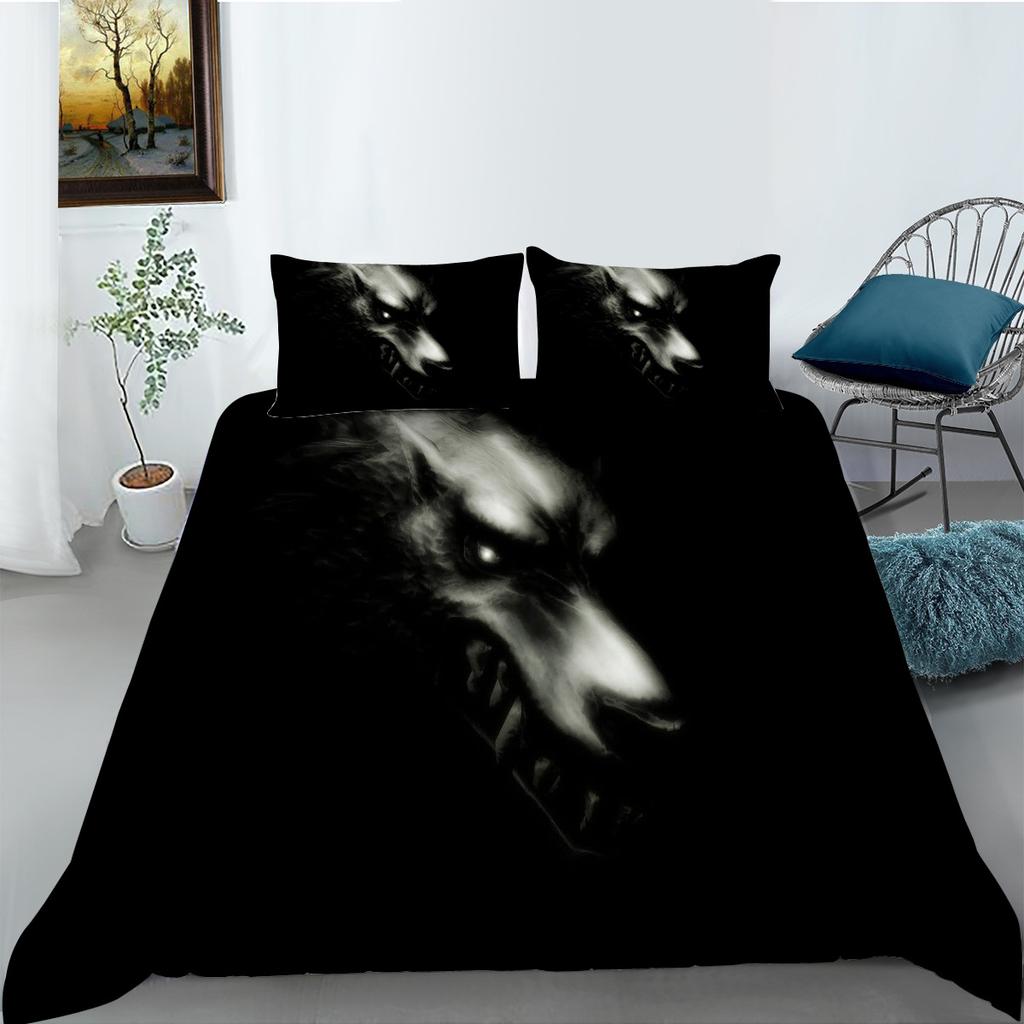 Wolf Series 3D Digital Printing Bedding Two Or Three Piece Polyester Shopify