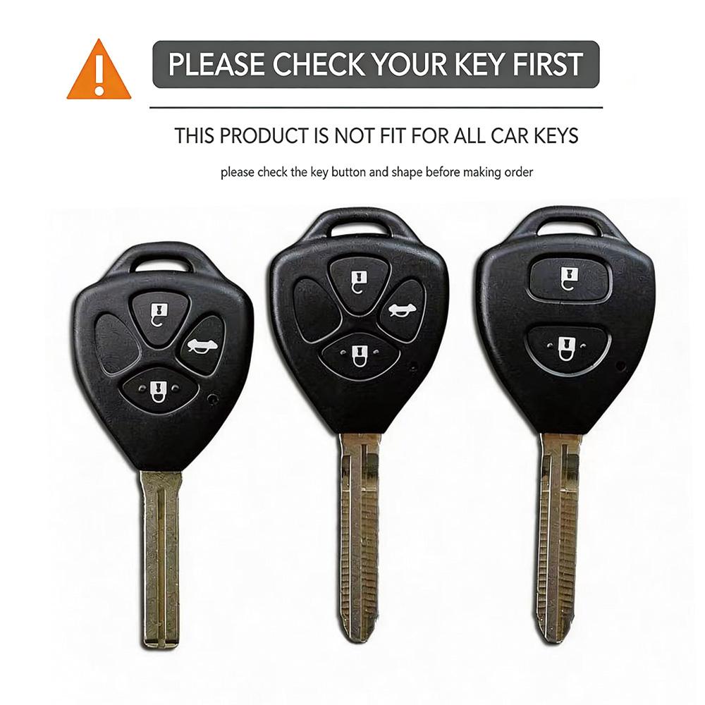 Silicone Car Key Case Cover For Toyota Auris HiLux Corolla Fortuner Prado Verso Camry Yaris Vitz Vios Ractis 2/4 Button