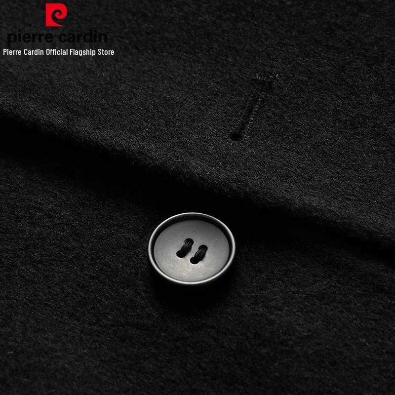 Pánský dlouhý vlněný kabát Pierre Cardin ze 100% merino vlny, oboustranný