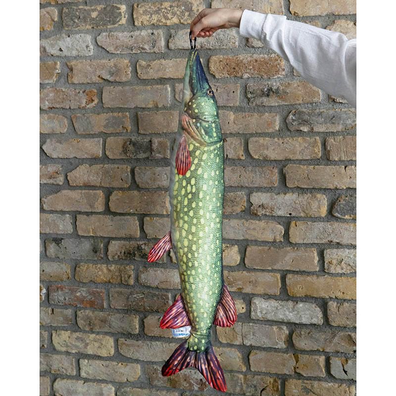 Dulton Fishes Pike 85 Fish Cushion for Everyday Life Large Body Pillow Marine Life Nordic Lucius FISHES Total Length 85cm Gädda/Pike/Esox Y-0511