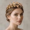 Elegant Alloy Bridal Tiaras Rhinestone Sparkling Queen Princess Crown Flower Hair Accessories Prom Diadem Wedding