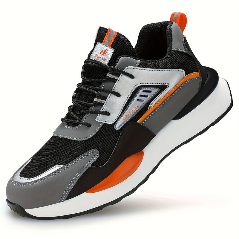 Men's Safety Boots Steel Toe Sneakers Light Work Shoes Anti-Puncture Anti-smash Hiking Sneakers Industrial Shoes Construction