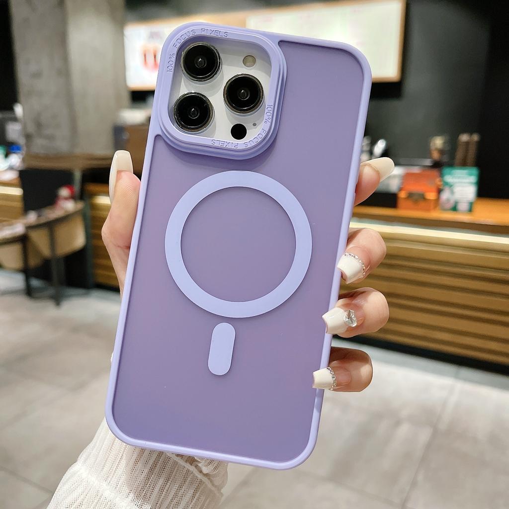 Neues Produkt für Apple 16promax Hautempfindliche magnetische Handyhülle für IPhone 15 High-End Anti-Sturz Semitransparent