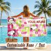 Custom Text Beach Towel, Soft Absorbent Swimming Multi-use TowelSnoopy Peanuts