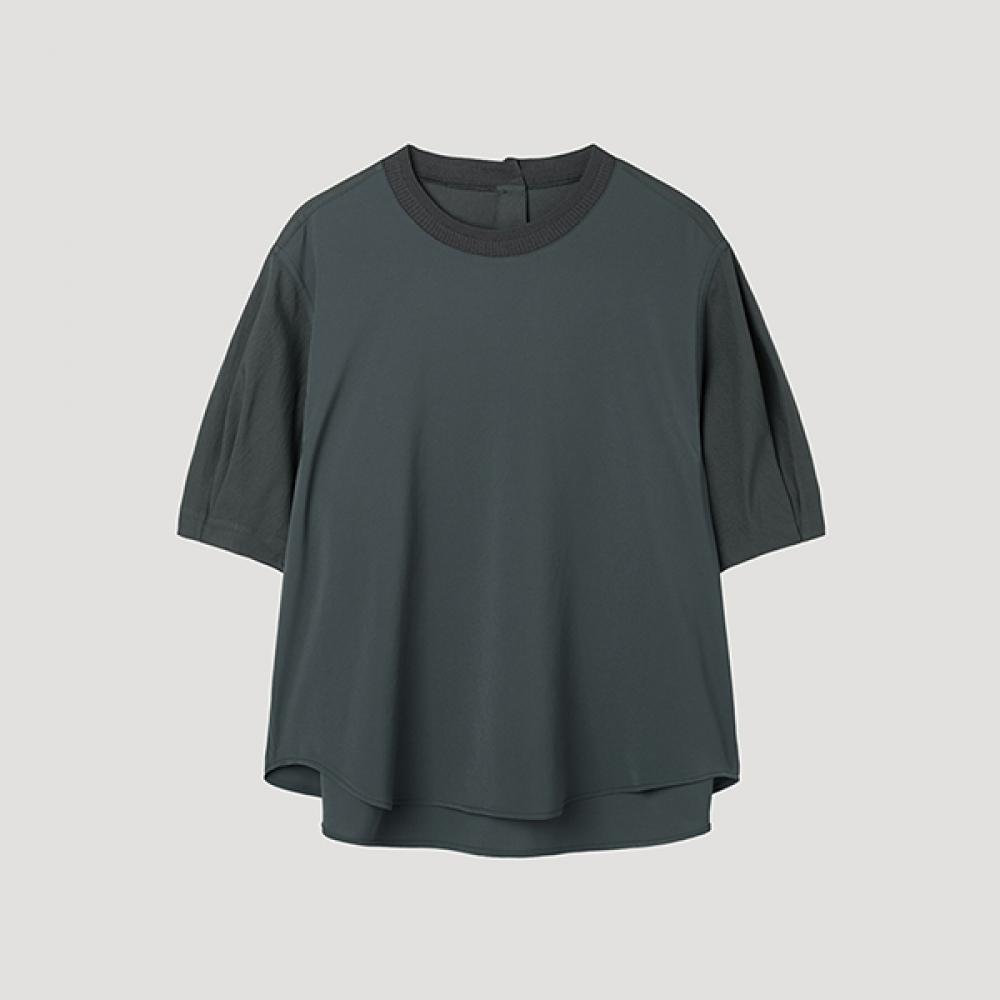 

She Smiss Round Neck Unbalance Hem Blouse Swwblp21050 Dg dark gray/55