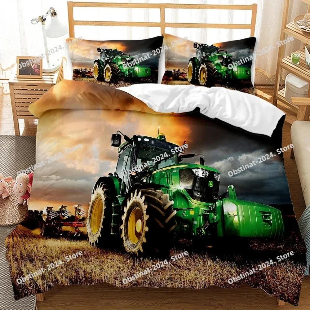 Truck Duvet Cover Set Automobile Blue Monster Pickup Truck Off Road Vehicle Bedding Set For Boys King Size Polyester Quilt Cover