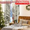 2pcs   2D FLAT PRINTING Curtains (Without Rod) London Streets Christmas Holiday Curtains with Digital Printing Polyester Easy