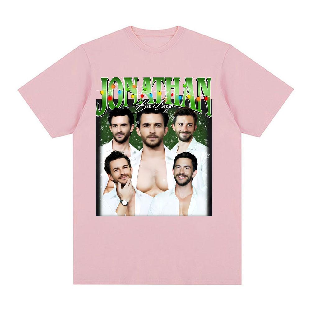 Jonathan Bailey Christmas Vintage Sexiest Unisex T Shirts Unisex Women Fashion Short Sleeve Loose T Shirt Casual ONeck Cotton Tshirt