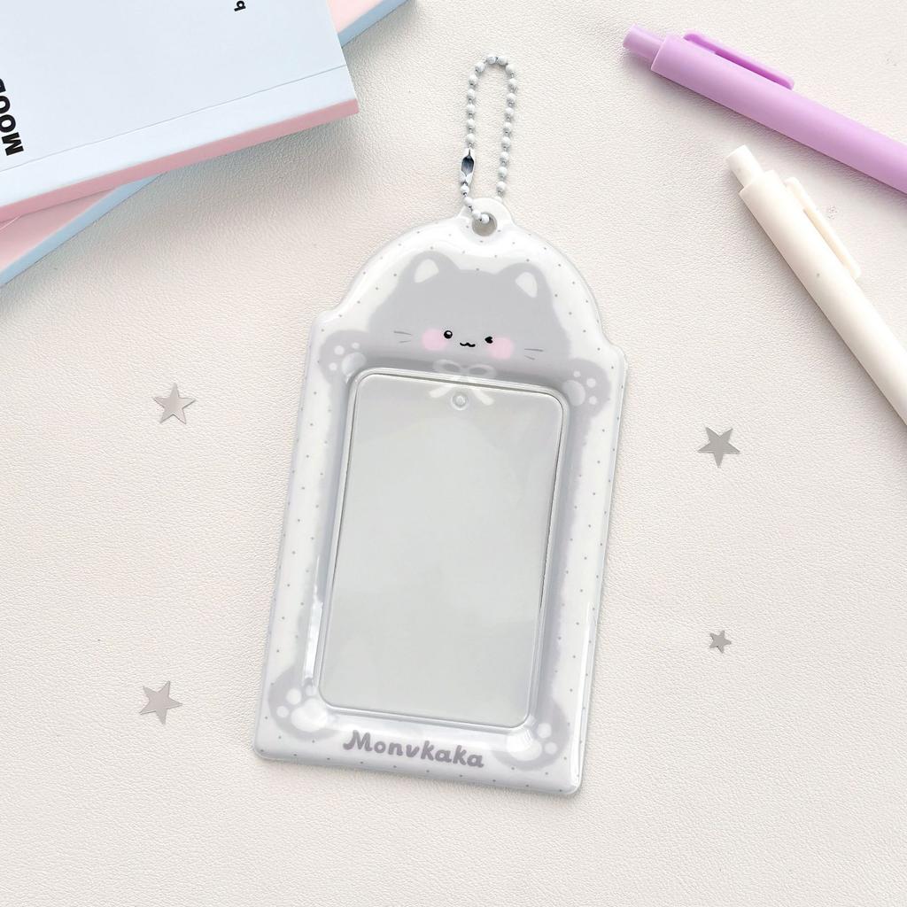 MINKYS Cute Animal 3 inch Kpop Photocard Holder Photo Card Bus Card Holder Bag Pendant Back To School Stationery