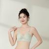 No steel ring bra smooth surface thin cup gathering anti-light three-breasted middle-aged and elderly bra factory