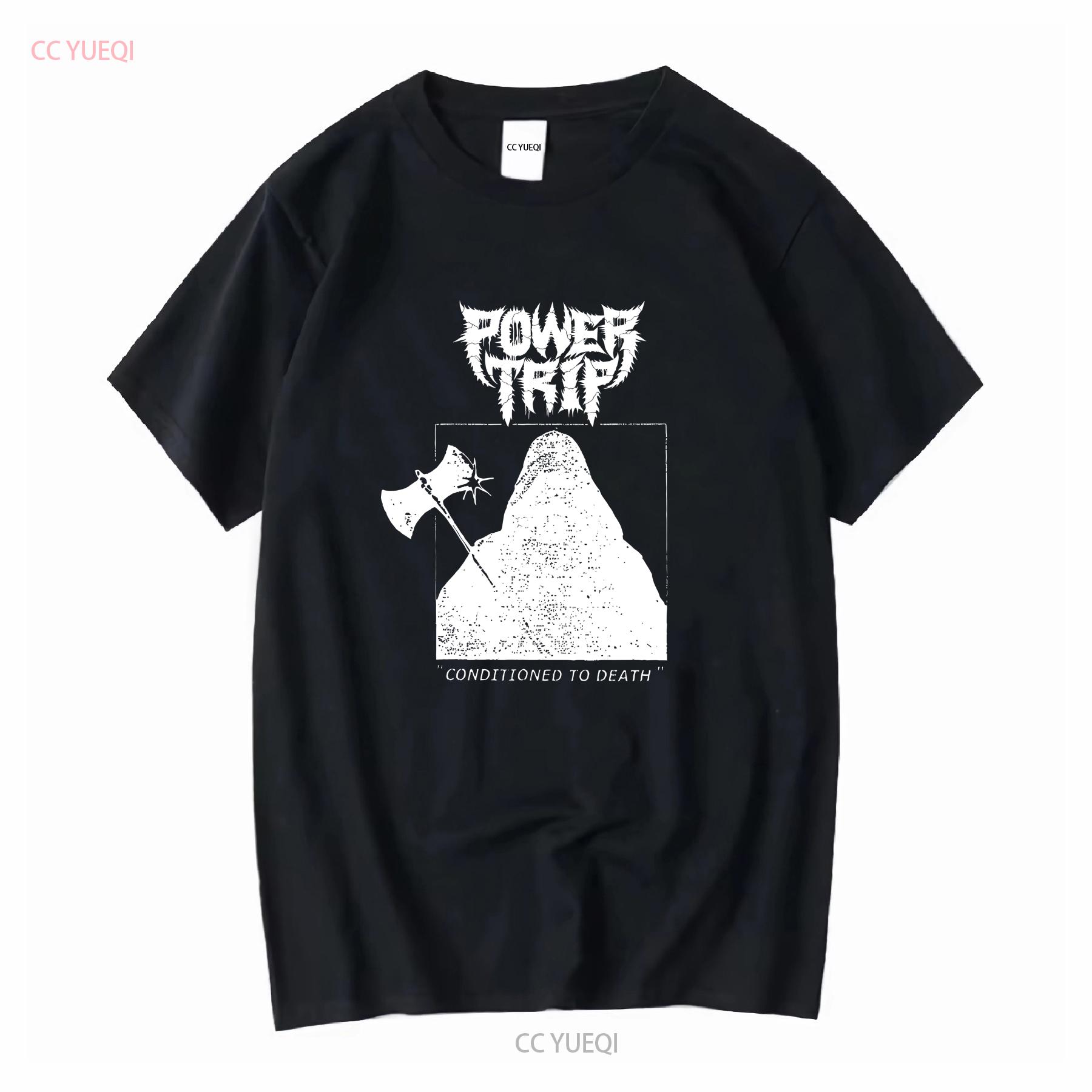 

Футболка Power Trip band Conditioned to death ЧОРНА БАВОВНЯНА УСІ РОЗМІРИ ta3949 довгий рукав вінтажна Прана Повсякденний дизайнерський одяг 4XL