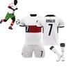 Premium White 7 C.ronaldo Football Kit Set With Original Socks 2022 World Cup Edition