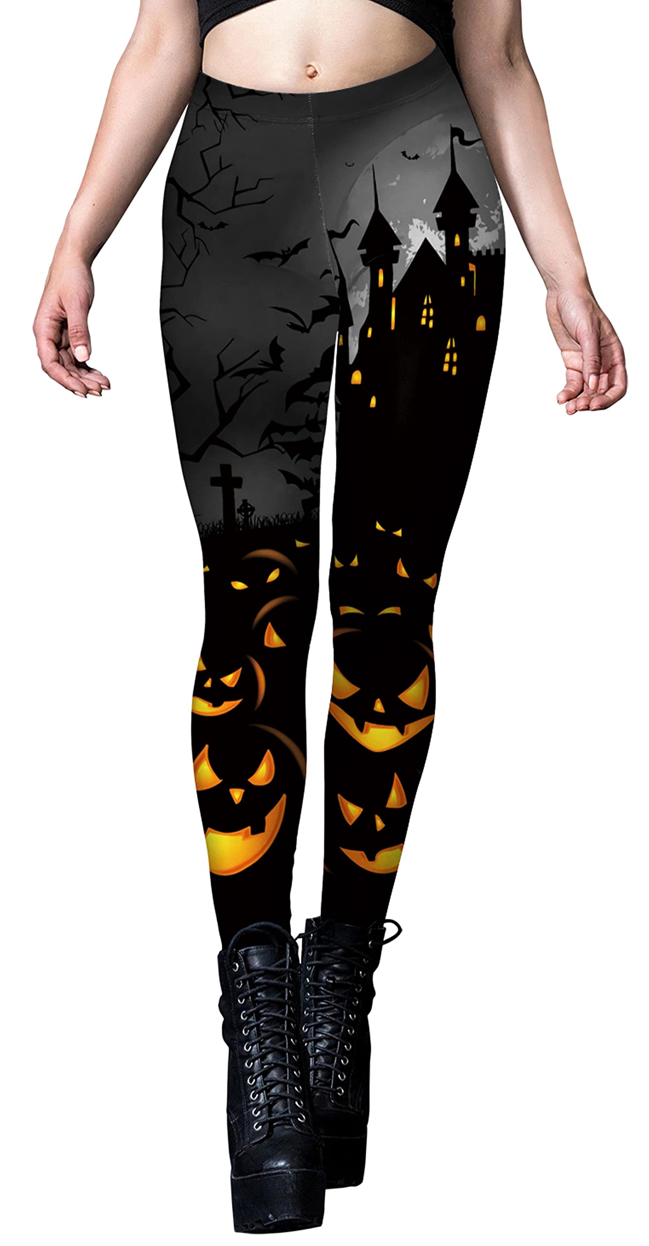 

Костюм на Хэллоуин с тыквенным принтом, Платье для йоги на Хэллоуин, Летнее платье для спортзала, Укороченные леггинсы с тыквенной головой, Женские леггинсы, Аксессуар, Брюки,