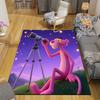 Tappeto Quadrato con Fantasia Flanella Pantera Rosa, Tappeto da Area, Tappeto per Soggiorno Camera da Letto Divano Stanza dei Giochi Decorazione, Tappetino Antiscivolo