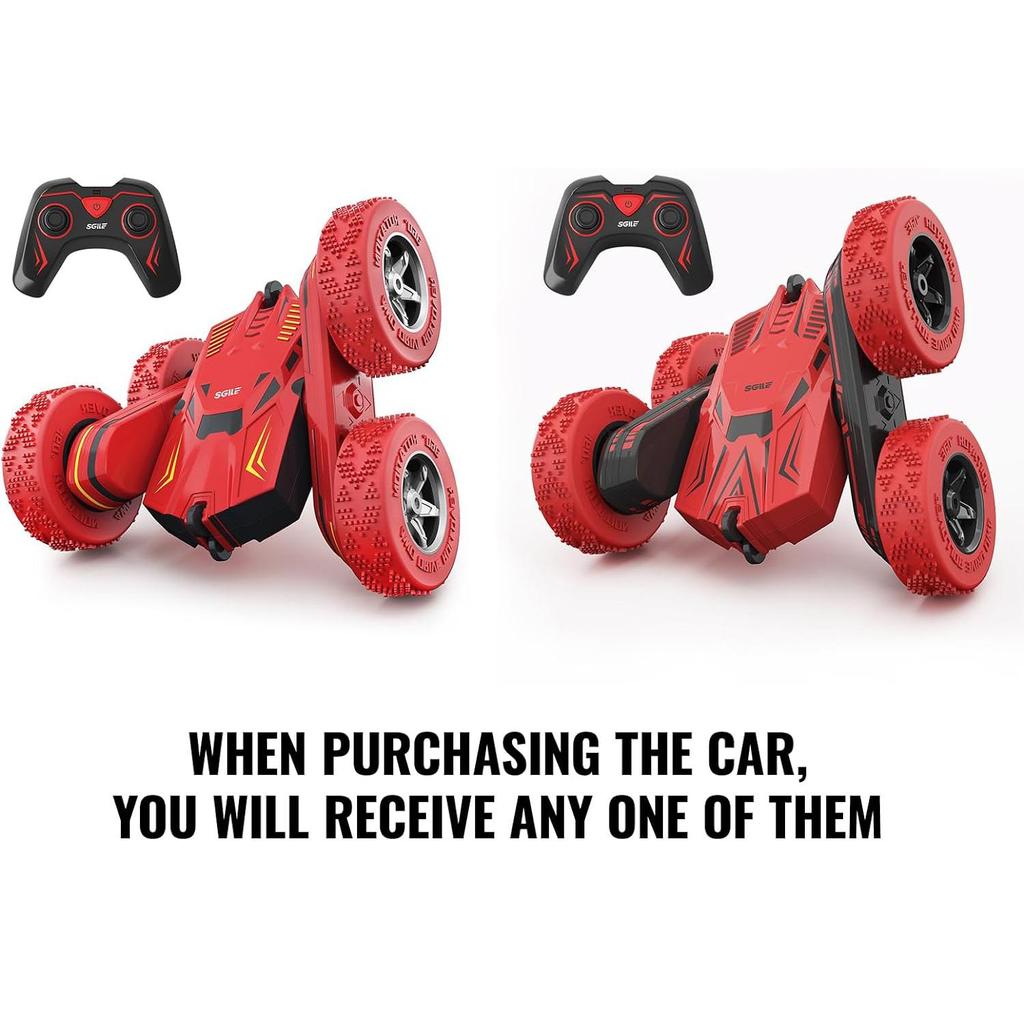 RC Stunt Car Toy Gift, 4WD Remote Control Car with 2 Sided 360 Rotating Rc Car for Kids