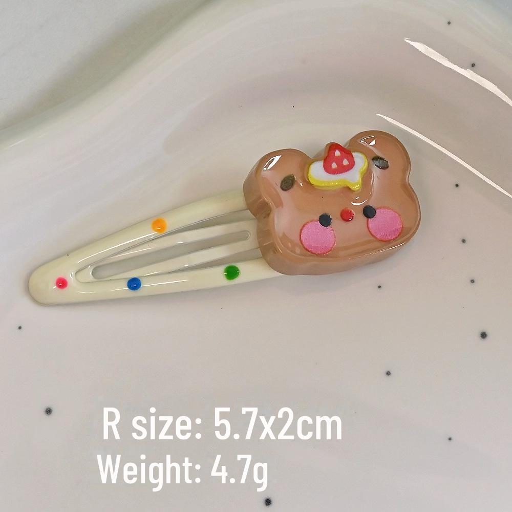 

Заколки для волос в горошек с изображением мультяшного медведя и кролика для девочек