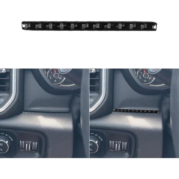 Real Soft Carbon Fiber Car Gear Shift Control Panel 2/4WD Switch Button Dashboard Trim Sticker Compatible with Dodge Ram 1500/2500/3500