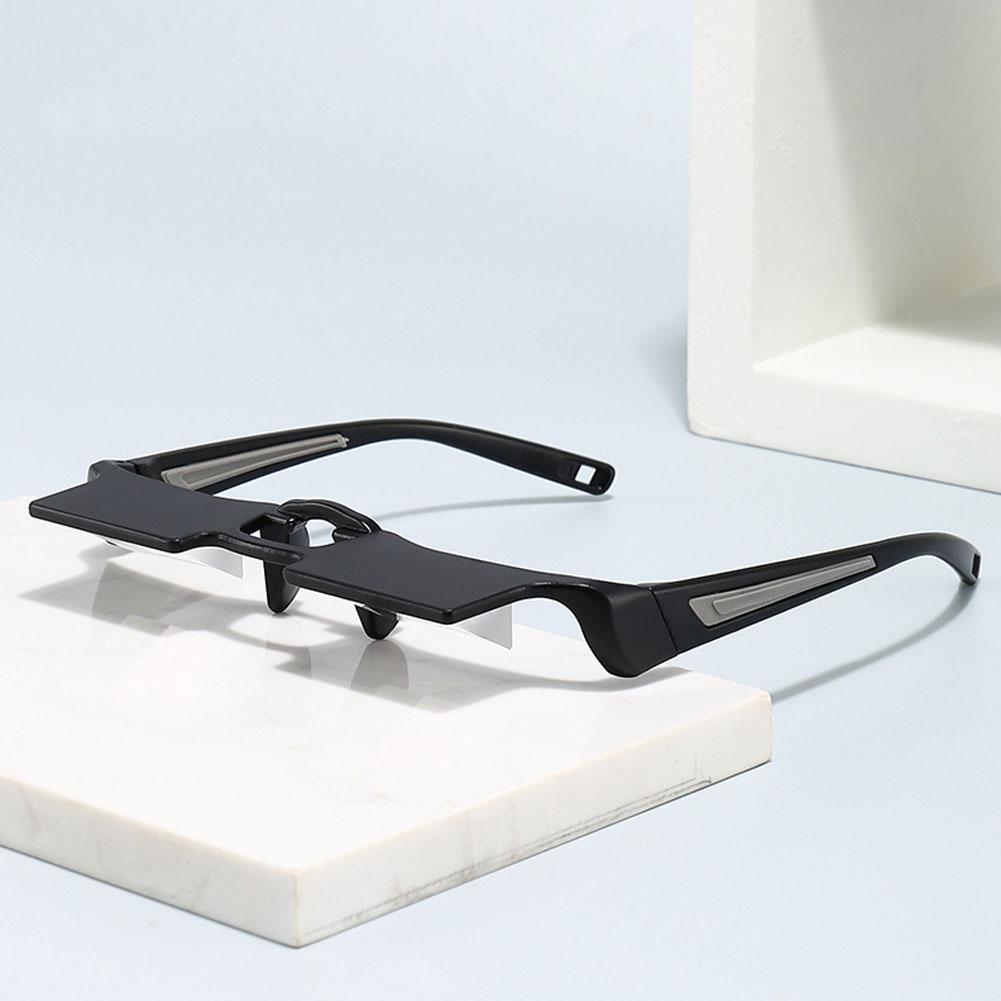 Prism Lazy Refractive Goggles Glasses Light-Weight 90° Horizontal Spectacles Reading Book Watching TV Lying Fishing Sunglasses