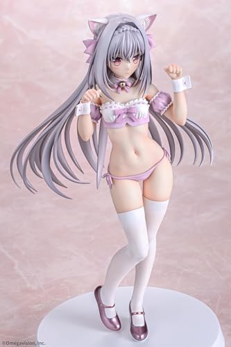 Q-six Tsuki Ni Yorisou Otome No Sahou Sakurakoji Luna Cat Ear Maid Sakura Color Ver. 1/6 Scale PVC Painted Complete Figure