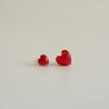 Modernlike 14k Gold Red Quartz Crystal Heart Earrings
